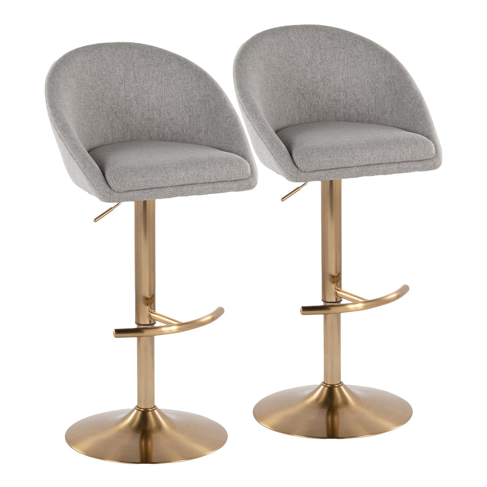 Matisse High Back Adjustable Barstool - Set of 2