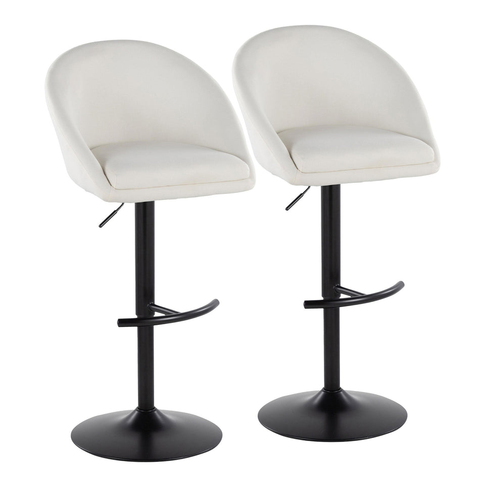 Matisse High Back Adjustable Barstool - Set of 2