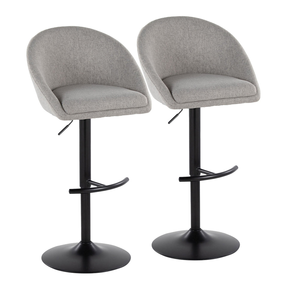 Matisse High Back Adjustable Barstool - Set of 2