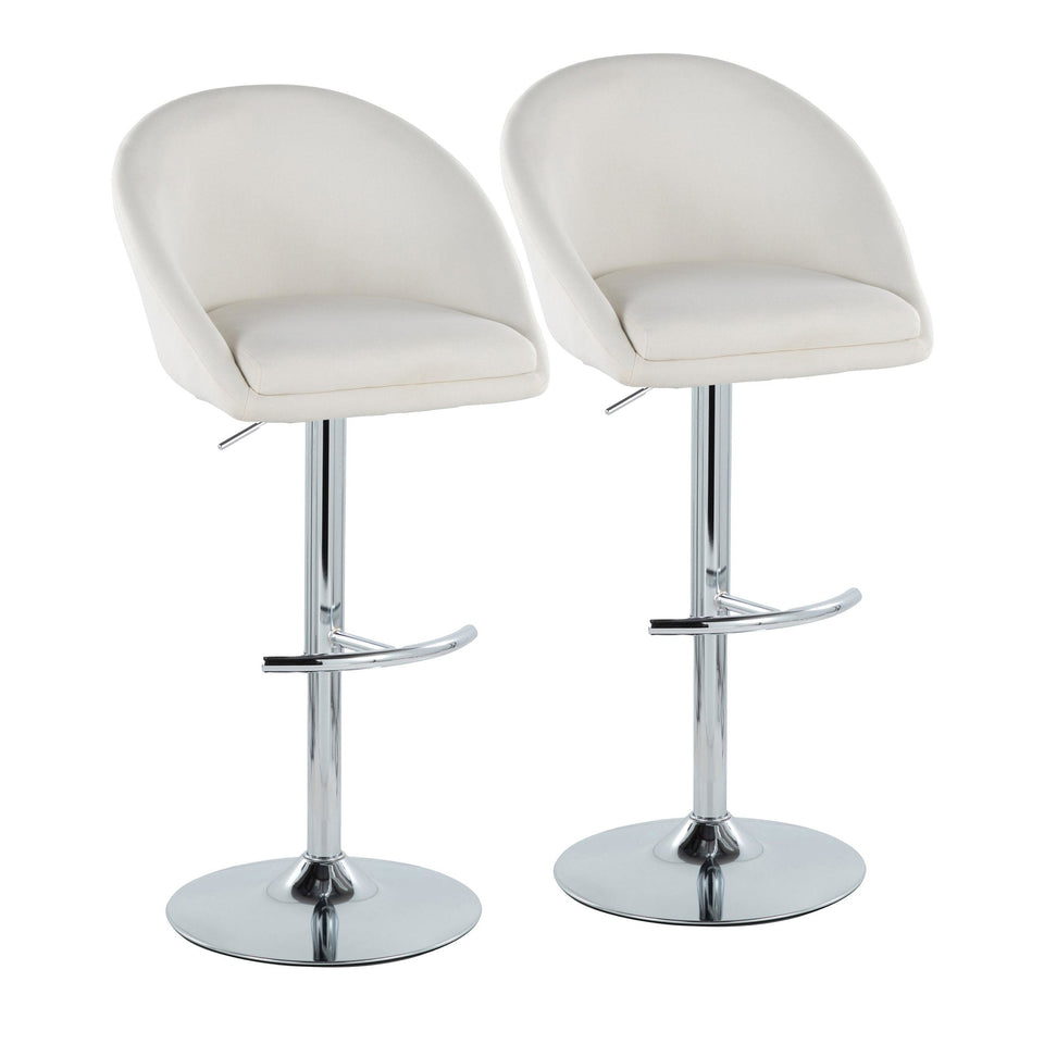 Matisse High Back Adjustable Barstool - Set of 2