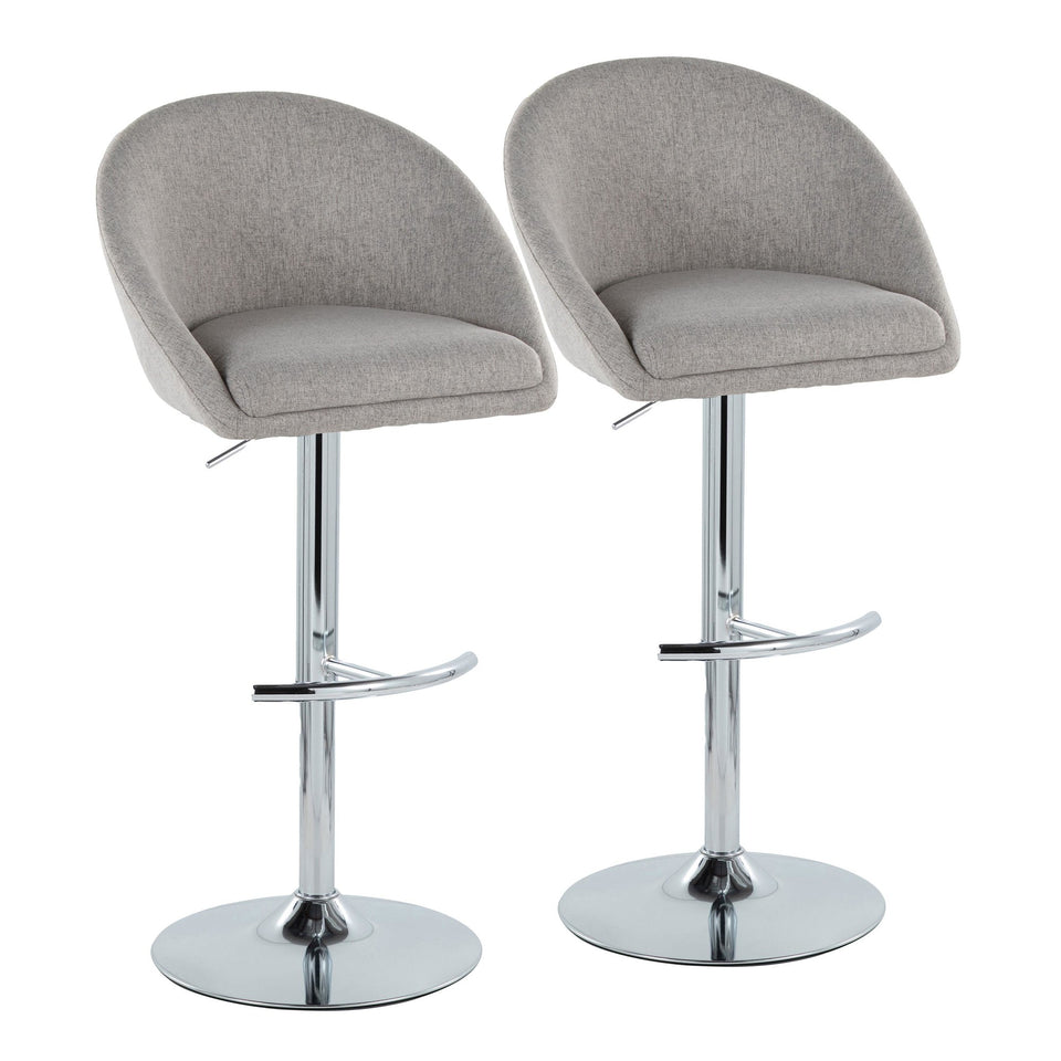 Matisse High Back Adjustable Barstool - Set of 2