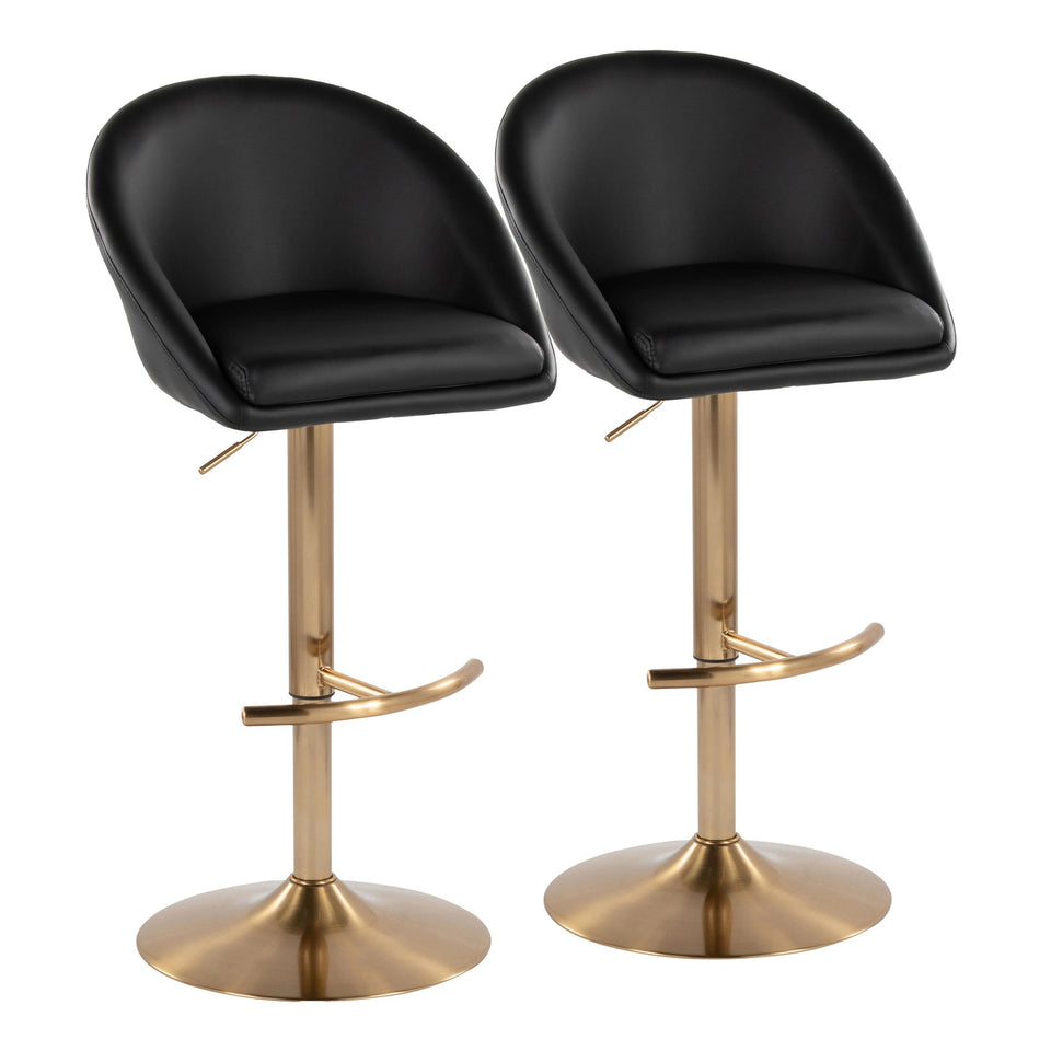 Matisse High Back Adjustable Barstool - Set of 2