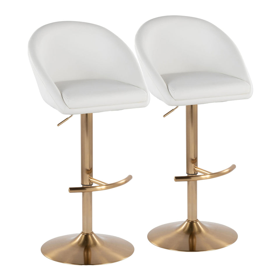 Matisse High Back Adjustable Barstool - Set of 2