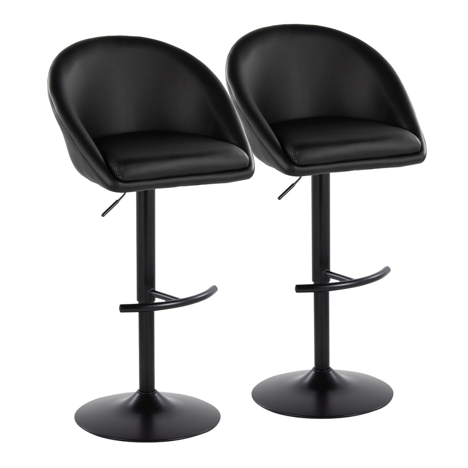 Matisse High Back Adjustable Barstool - Set of 2