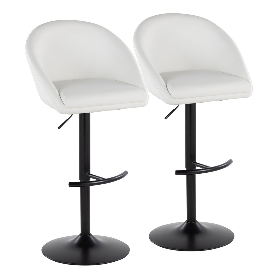 Matisse High Back Adjustable Barstool - Set of 2