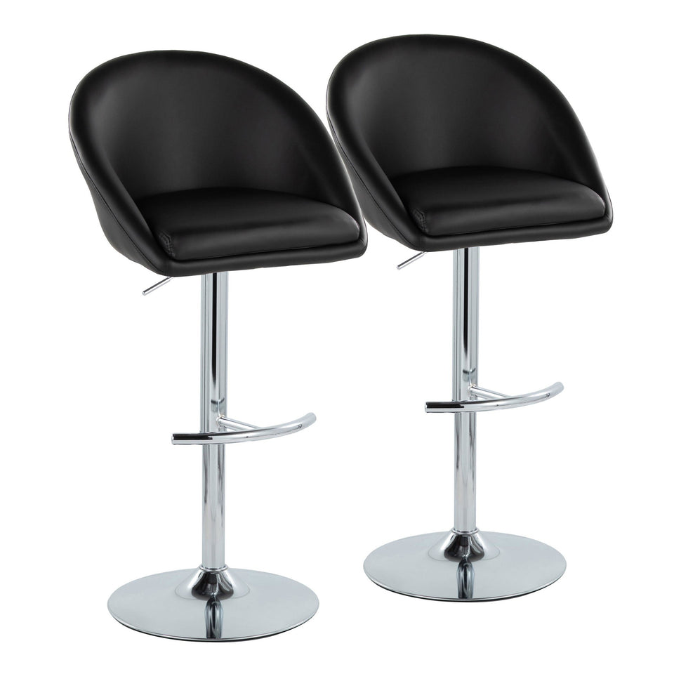 Matisse High Back Adjustable Barstool - Set of 2