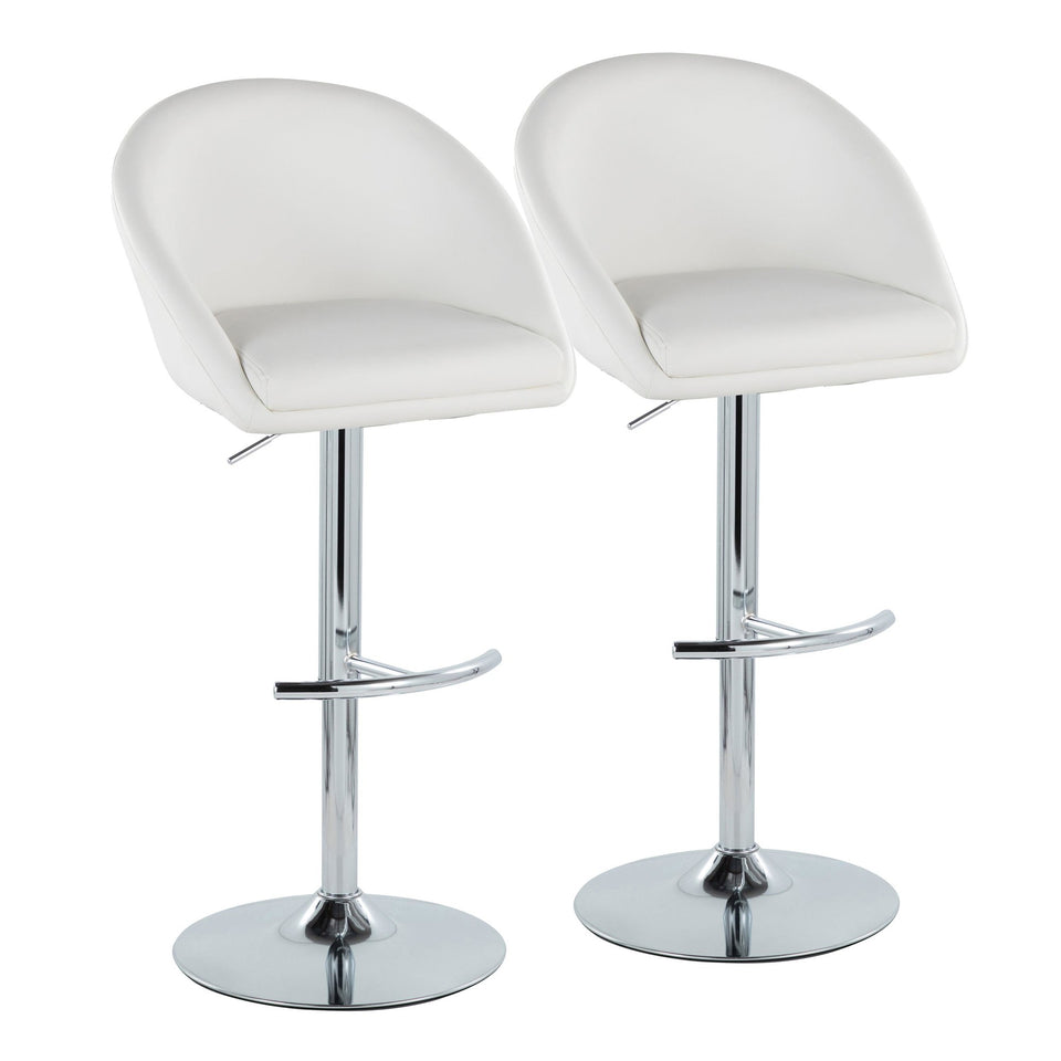 Matisse High Back Adjustable Barstool - Set of 2