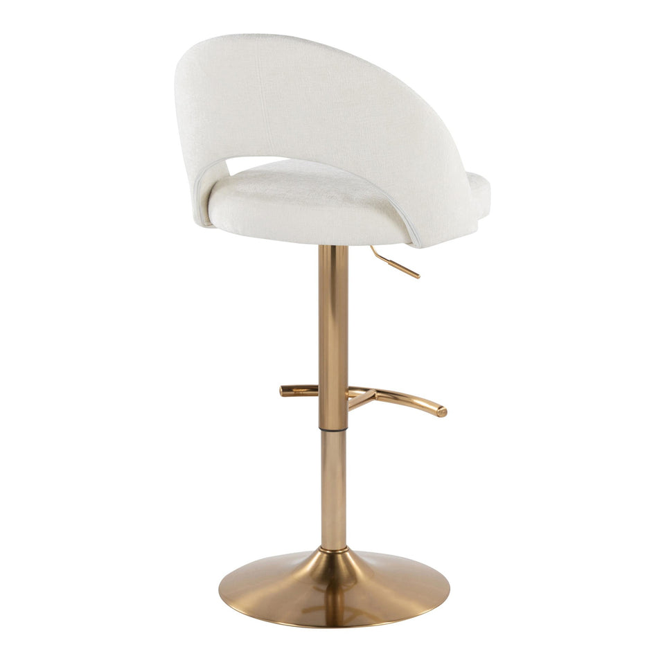 Renee Upholstered Adjustable Barstool - Set of 2