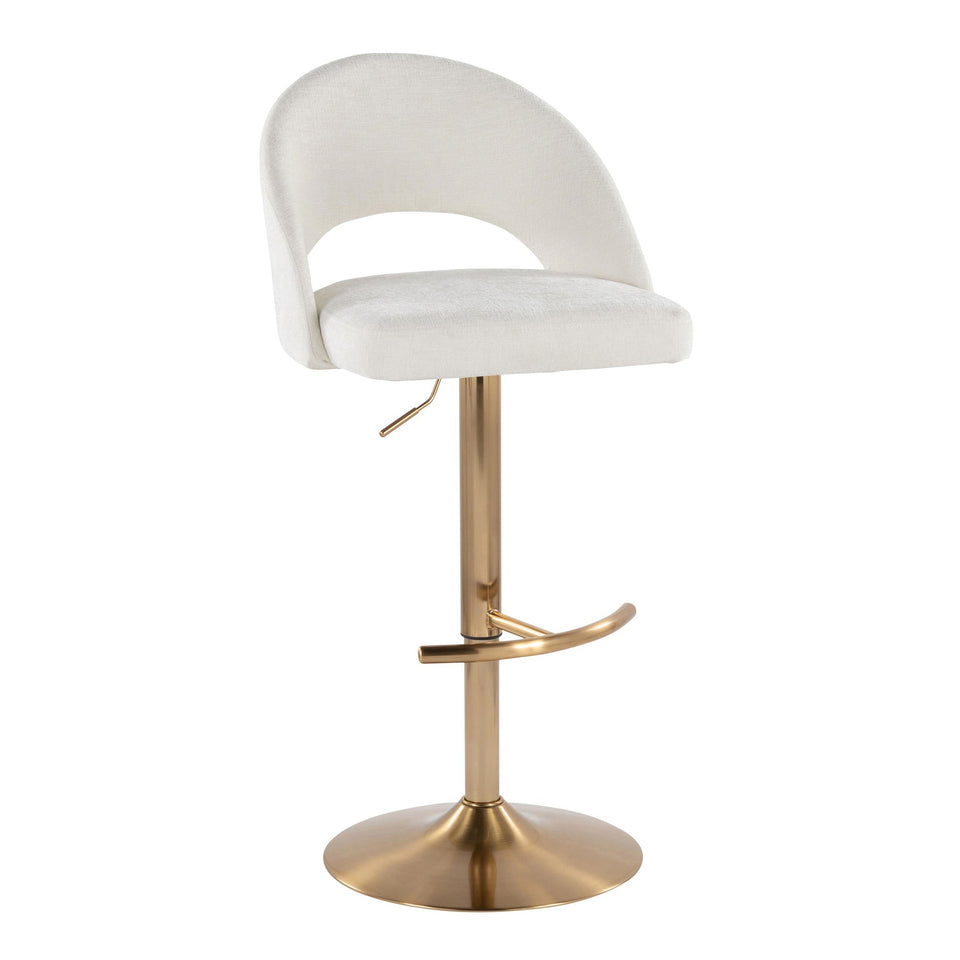 Renee Upholstered Adjustable Barstool - Set of 2