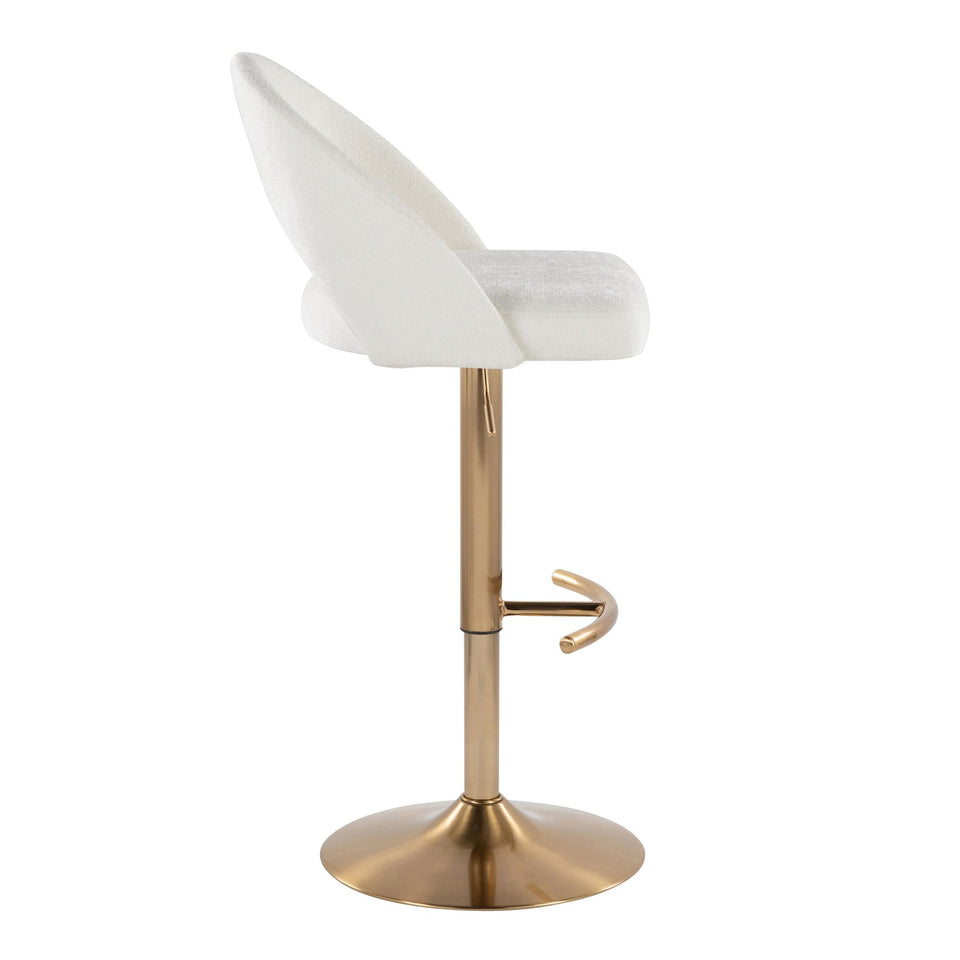 Renee Upholstered Adjustable Barstool - Set of 2