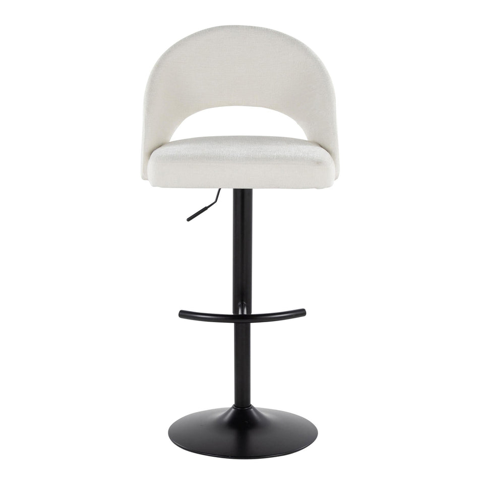Renee Upholstered Adjustable Barstool - Set of 2