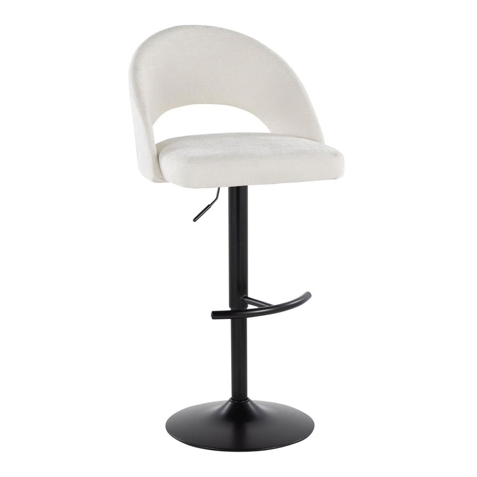 Renee Upholstered Adjustable Barstool - Set of 2