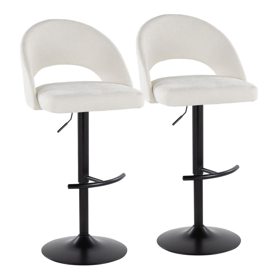 Renee Upholstered Adjustable Barstool - Set of 2
