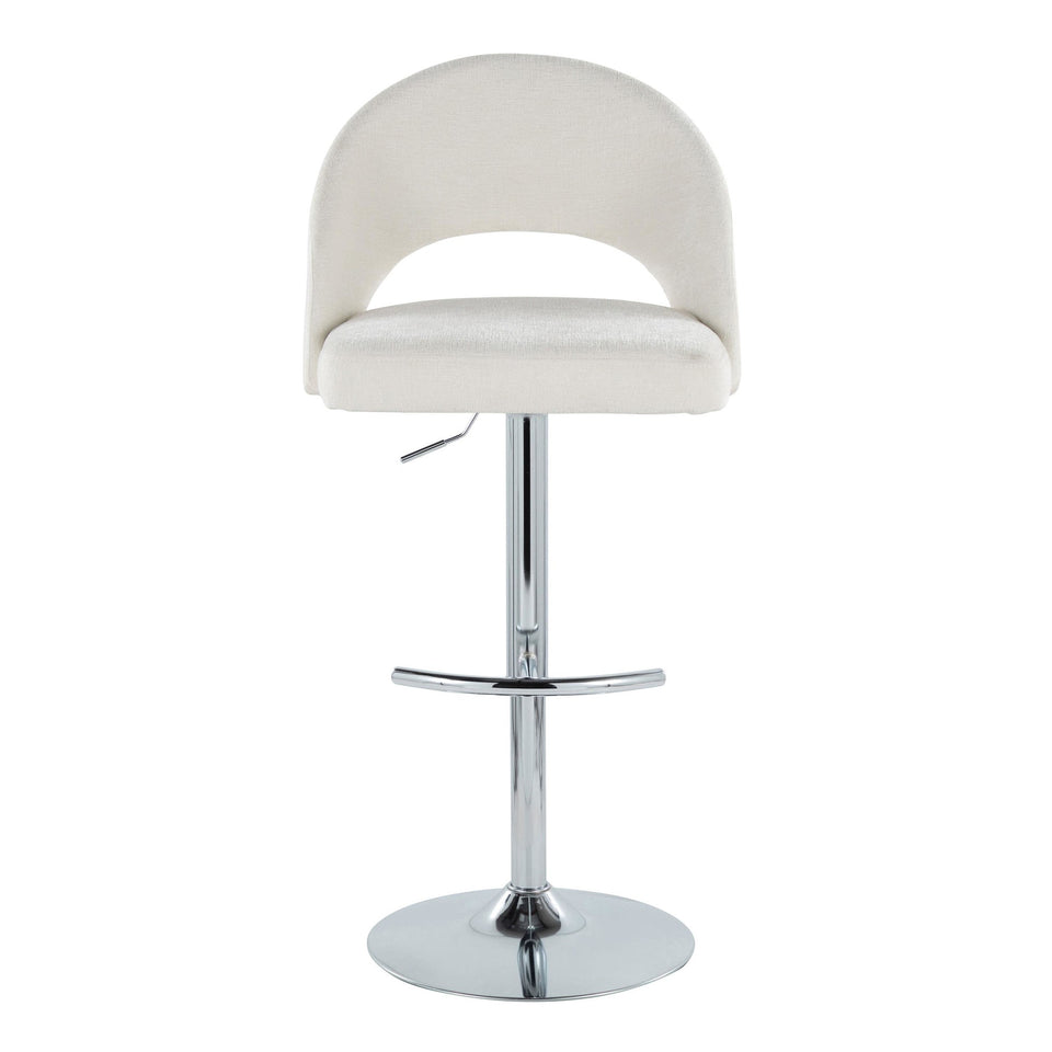 Renee Upholstered Adjustable Barstool - Set of 2