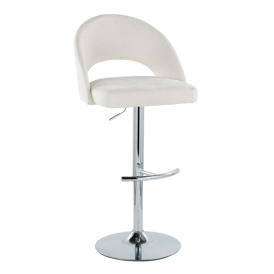 Renee Upholstered Adjustable Barstool - Set of 2