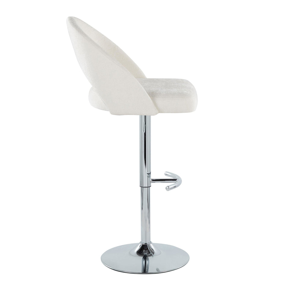 Renee Upholstered Adjustable Barstool - Set of 2