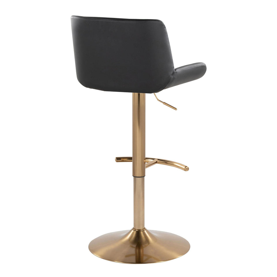 Santi Upholstered Adjustable Barstool - Set of 2