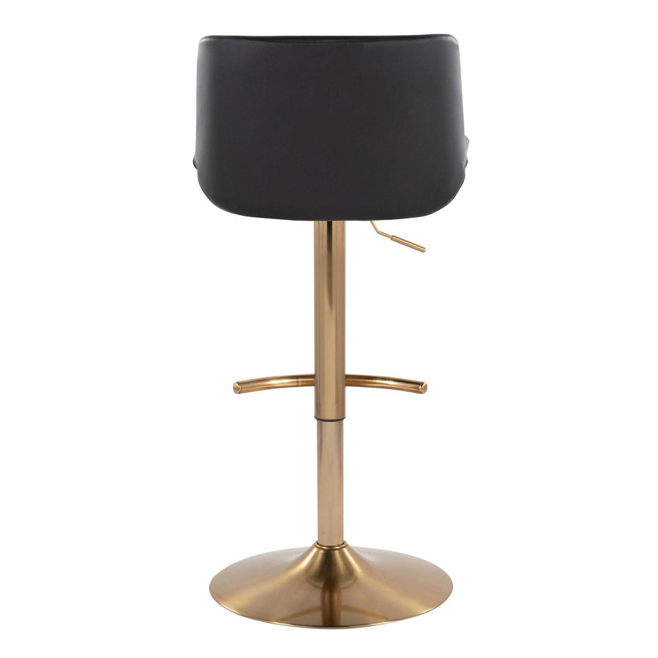 Santi Upholstered Adjustable Barstool - Set of 2