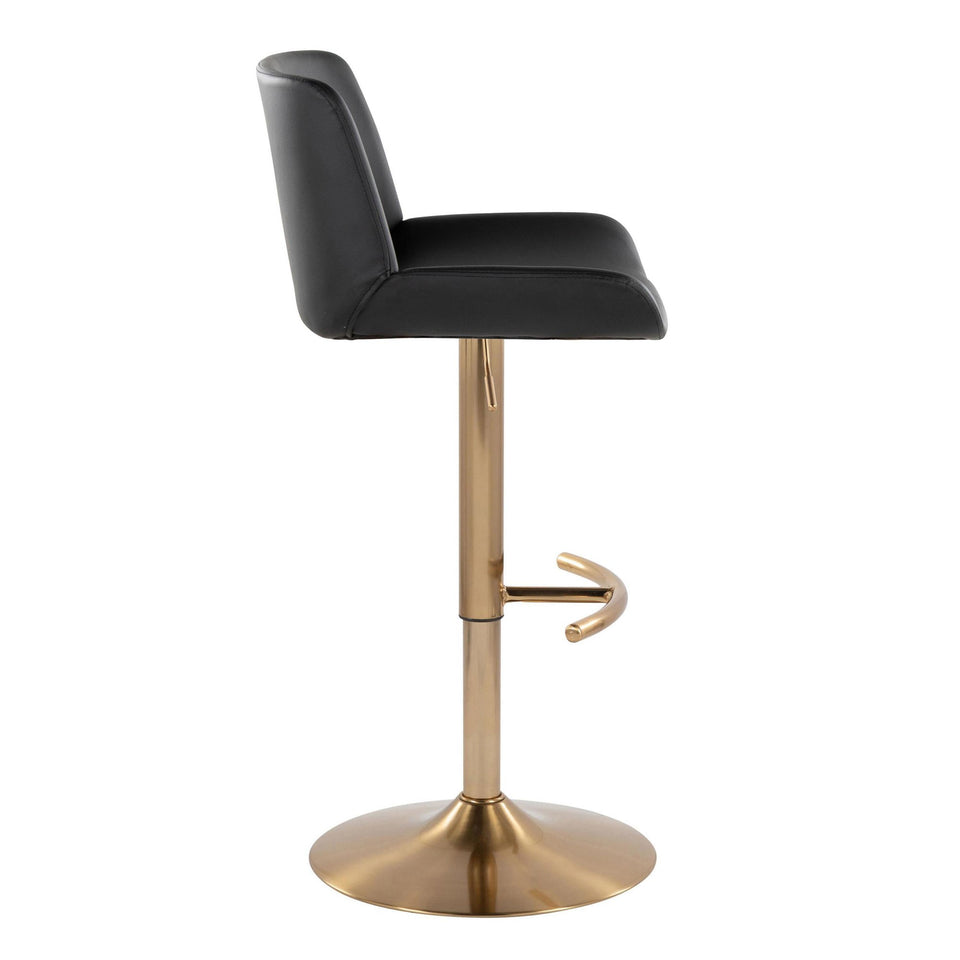 Santi Upholstered Adjustable Barstool - Set of 2