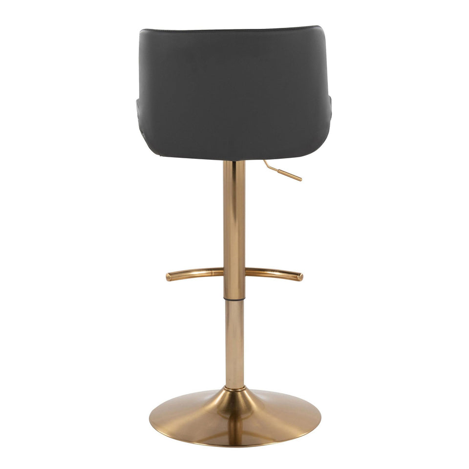 Santi Upholstered Adjustable Barstool - Set of 2