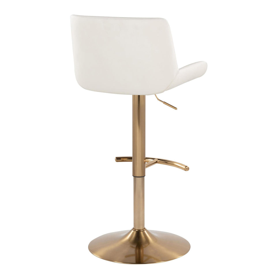 Santi Upholstered Adjustable Barstool - Set of 2