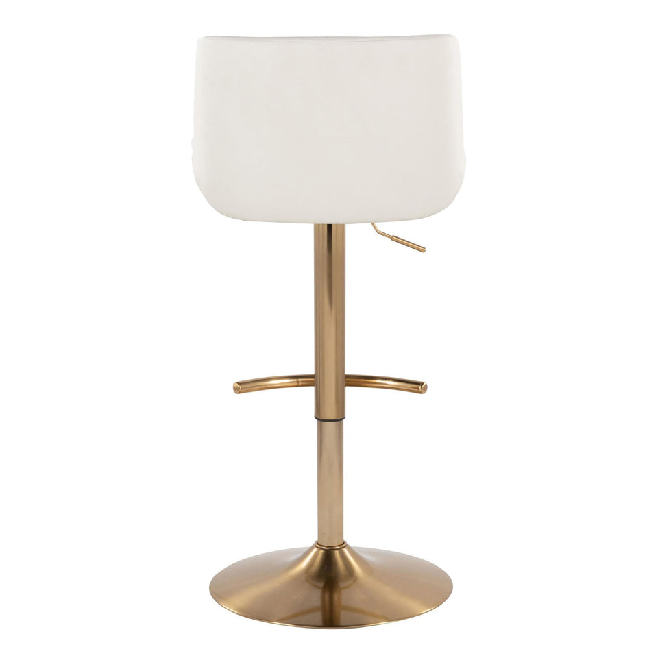 Santi Upholstered Adjustable Barstool - Set of 2