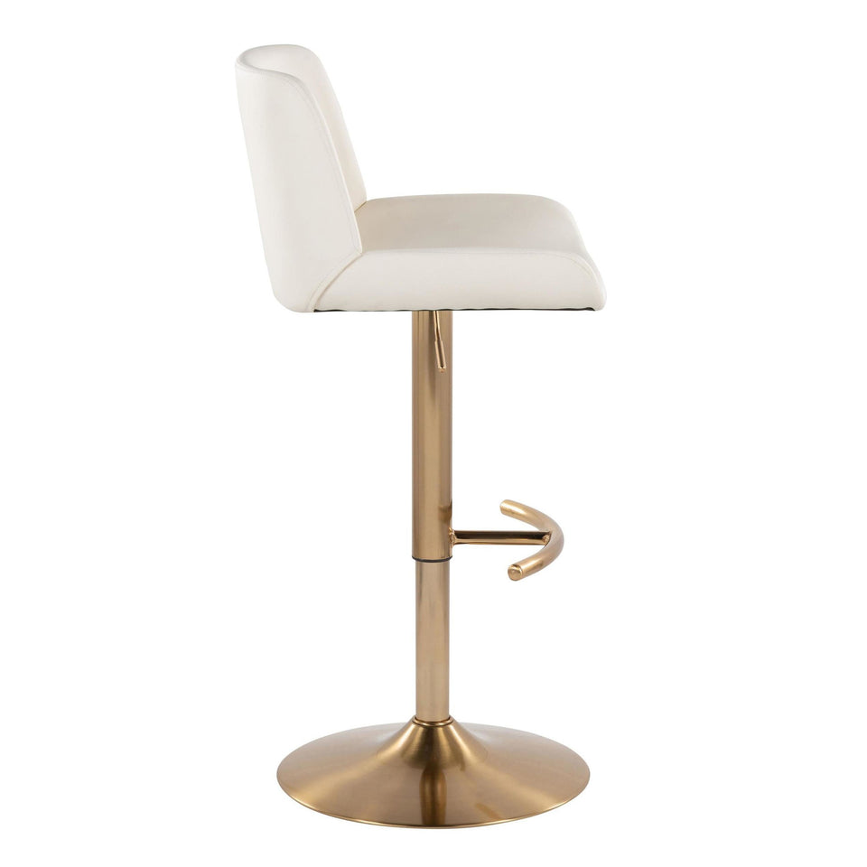 Santi Upholstered Adjustable Barstool - Set of 2