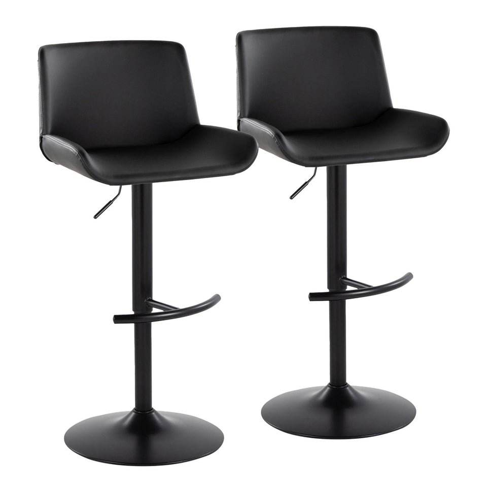 Santi Upholstered Adjustable Barstool - Set of 2