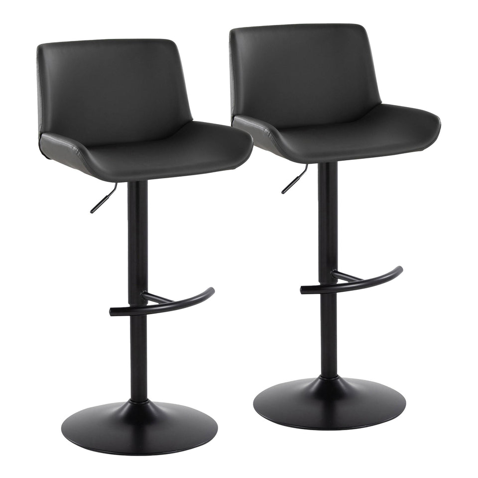 Santi Upholstered Adjustable Barstool - Set of 2