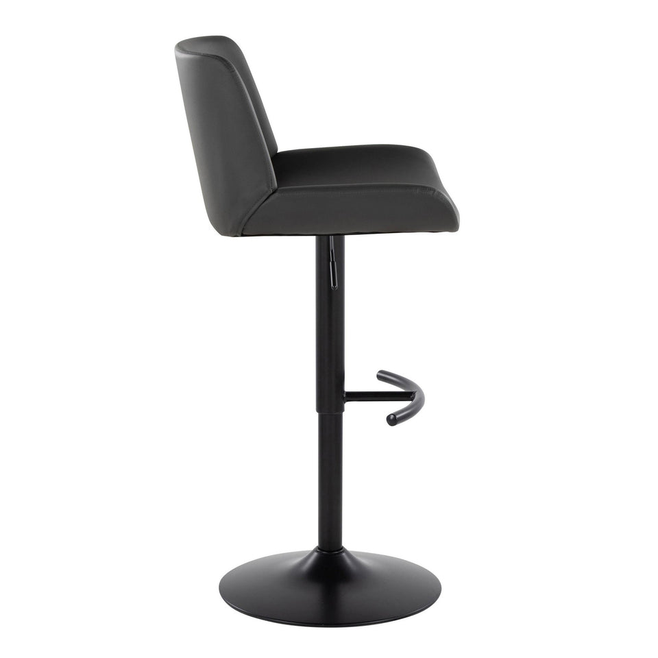Santi Upholstered Adjustable Barstool - Set of 2