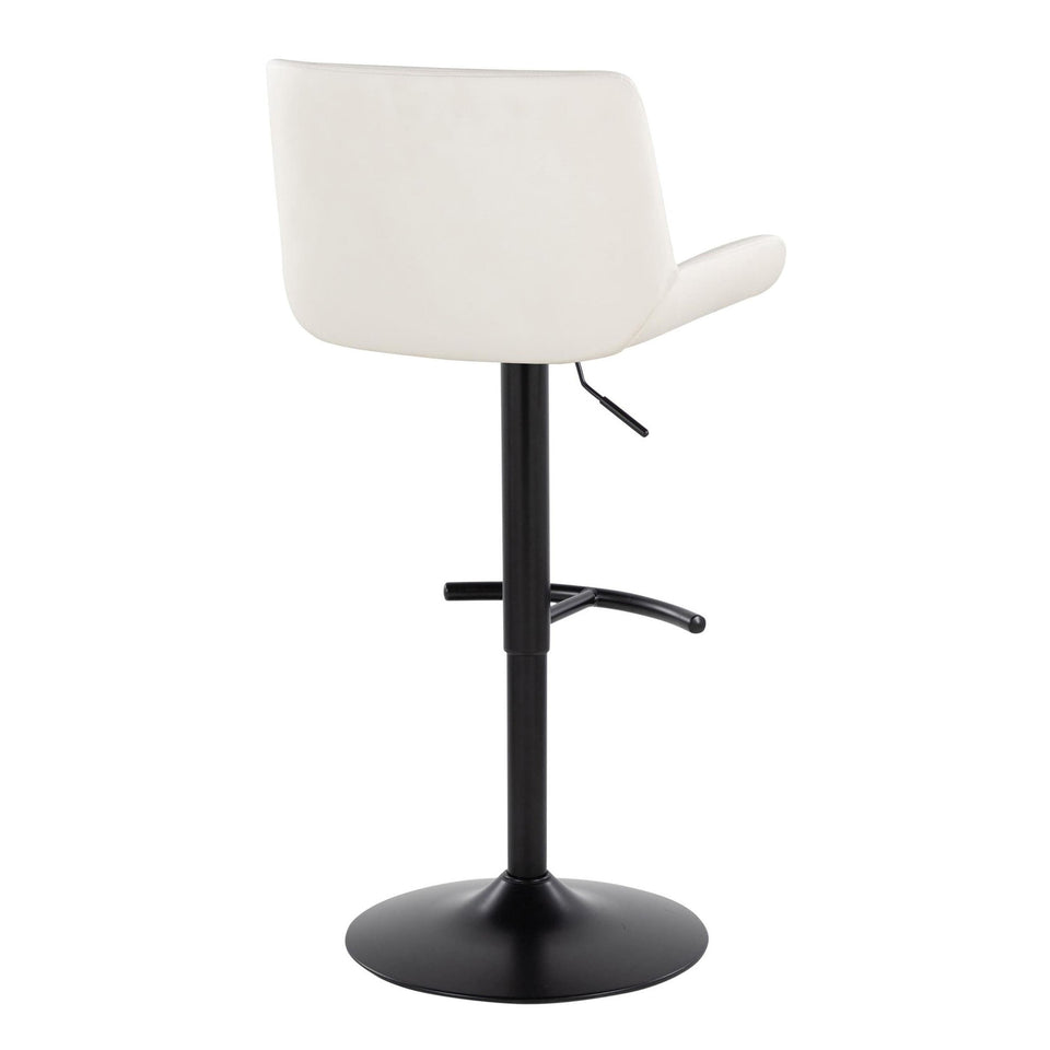 Santi Upholstered Adjustable Barstool - Set of 2