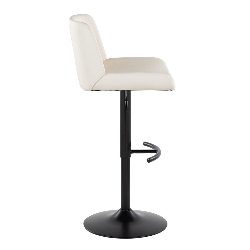 Santi Upholstered Adjustable Barstool - Set of 2