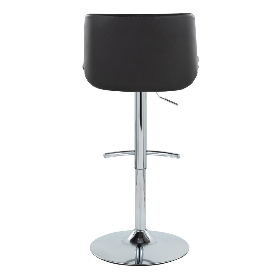 Santi Upholstered Adjustable Barstool - Set of 2