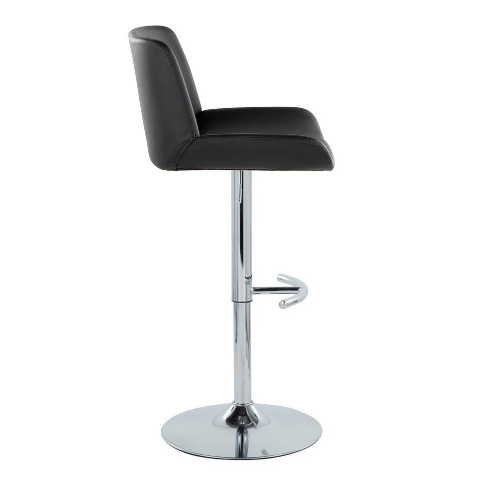 Santi Upholstered Adjustable Barstool - Set of 2