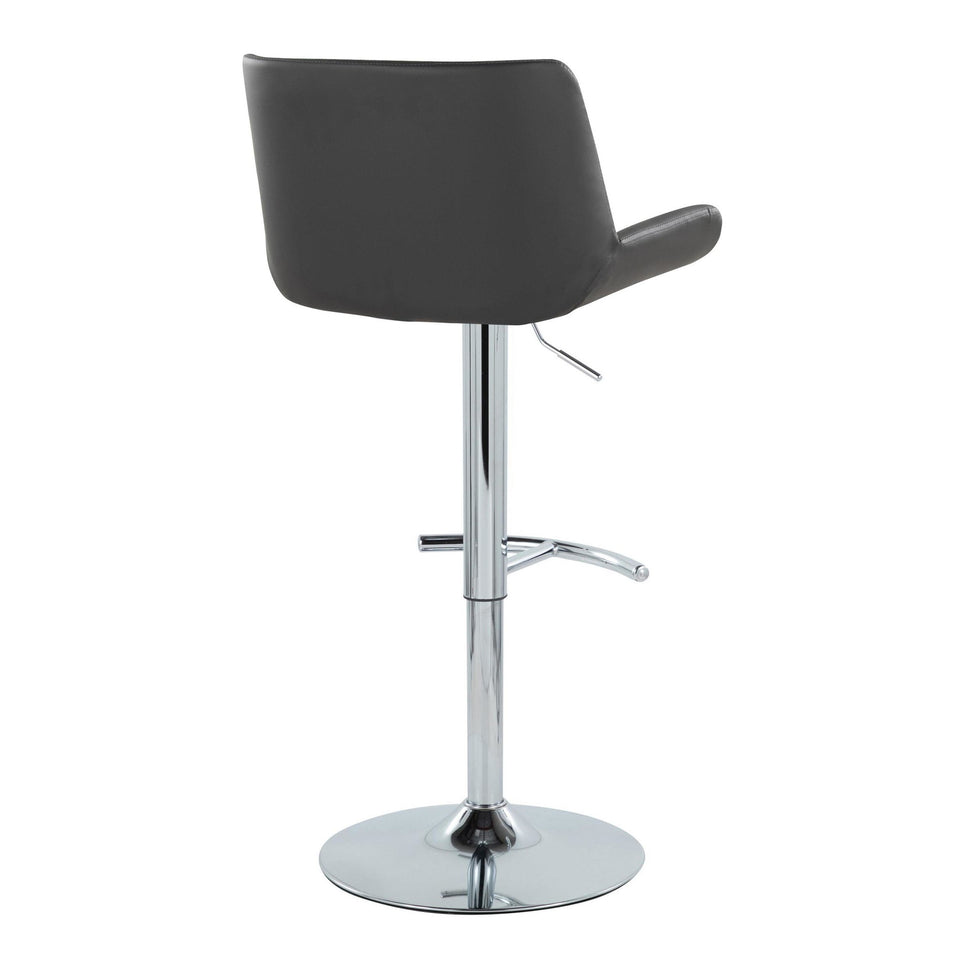 Santi Upholstered Adjustable Barstool - Set of 2