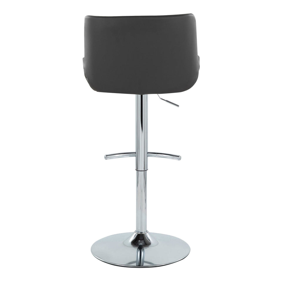 Santi Upholstered Adjustable Barstool - Set of 2