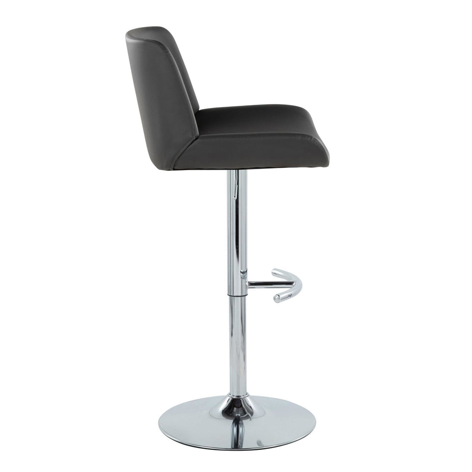 Santi Upholstered Adjustable Barstool - Set of 2
