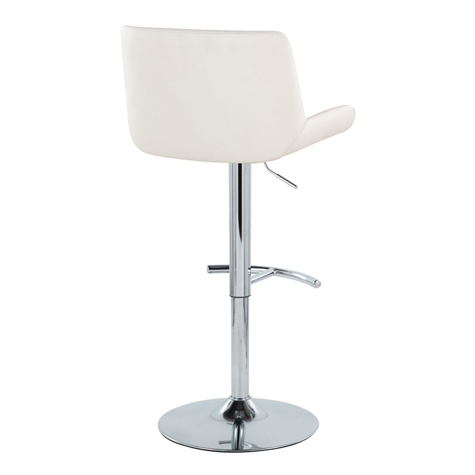 Santi Upholstered Adjustable Barstool - Set of 2