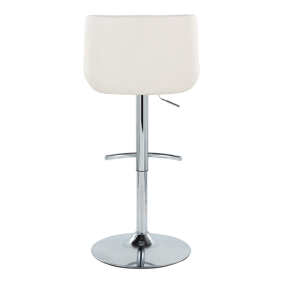 Santi Upholstered Adjustable Barstool - Set of 2