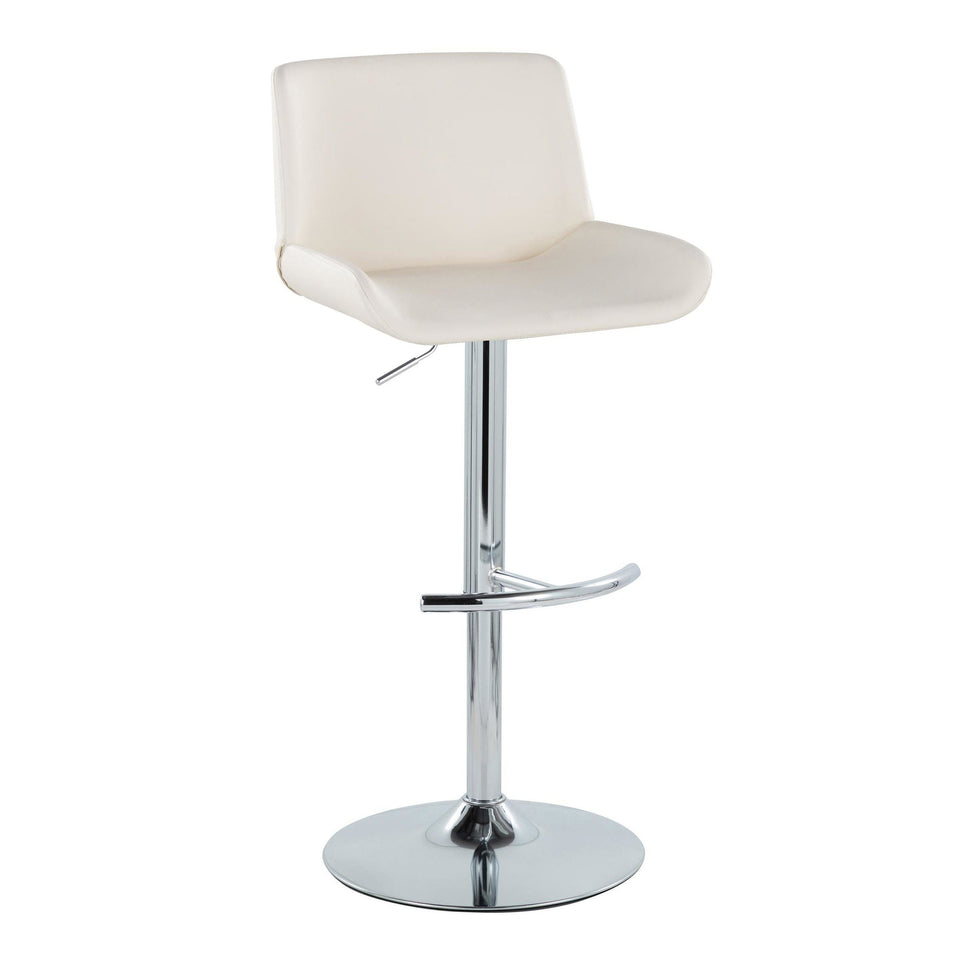 Santi Upholstered Adjustable Barstool - Set of 2