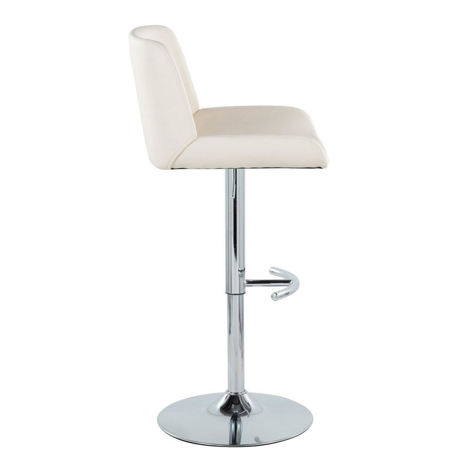 Santi Upholstered Adjustable Barstool - Set of 2