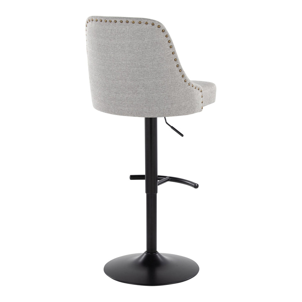 Studded Marcel Adjustable Barstool - Set of 2