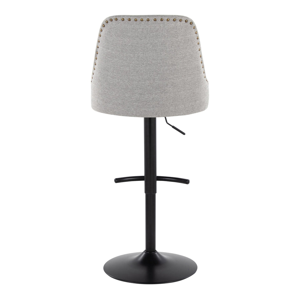 Studded Marcel Adjustable Barstool - Set of 2