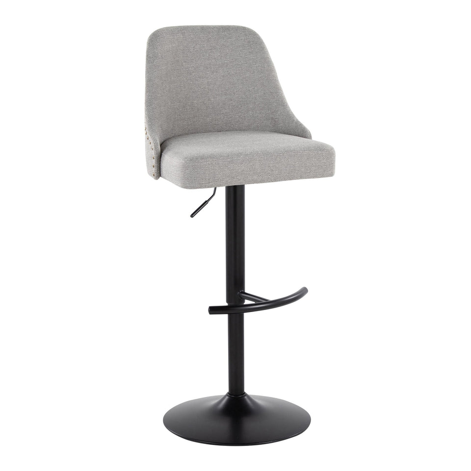 Studded Marcel Adjustable Barstool - Set of 2