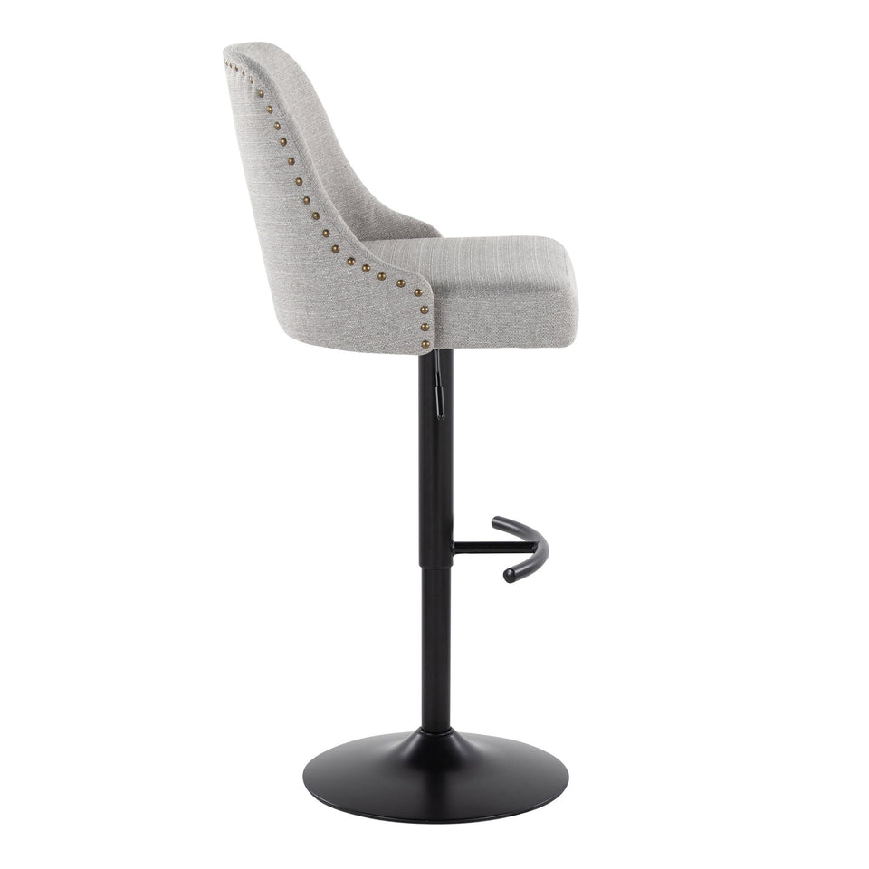 Studded Marcel Adjustable Barstool - Set of 2