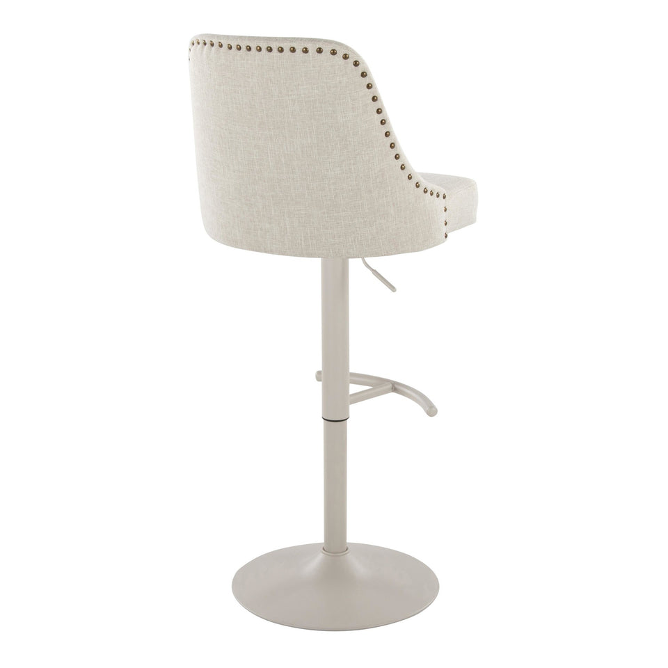 Studded Marcel Adjustable Barstool - Set of 2