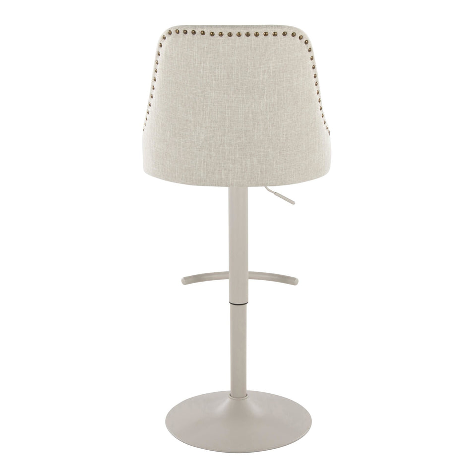 Studded Marcel Adjustable Barstool - Set of 2