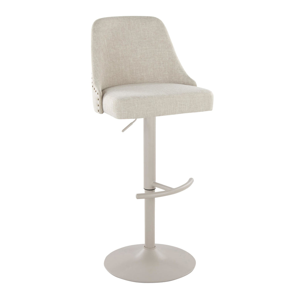 Studded Marcel Adjustable Barstool - Set of 2