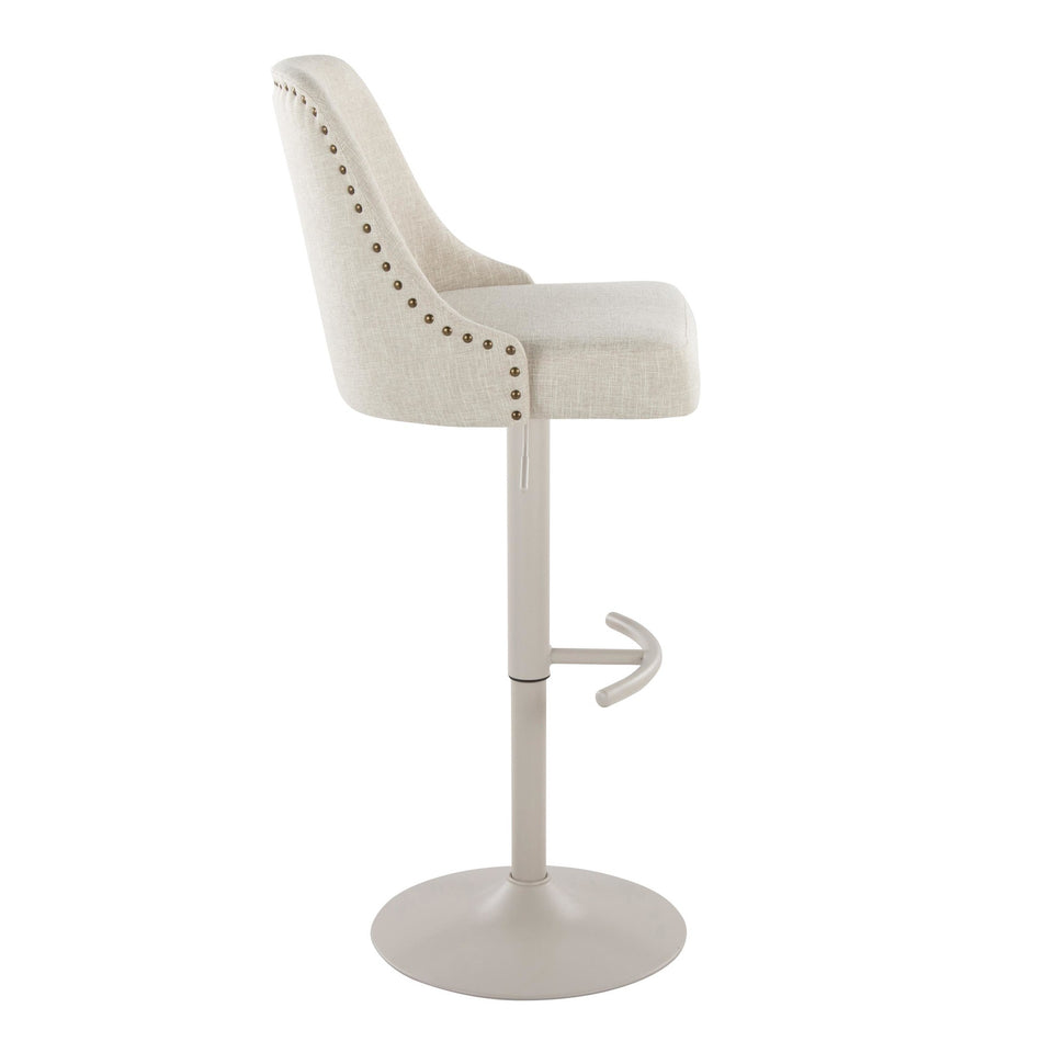 Studded Marcel Adjustable Barstool - Set of 2