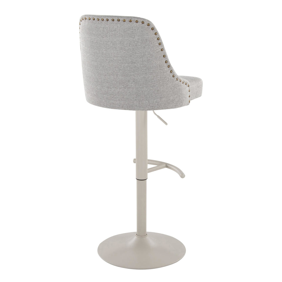 Studded Marcel Adjustable Barstool - Set of 2